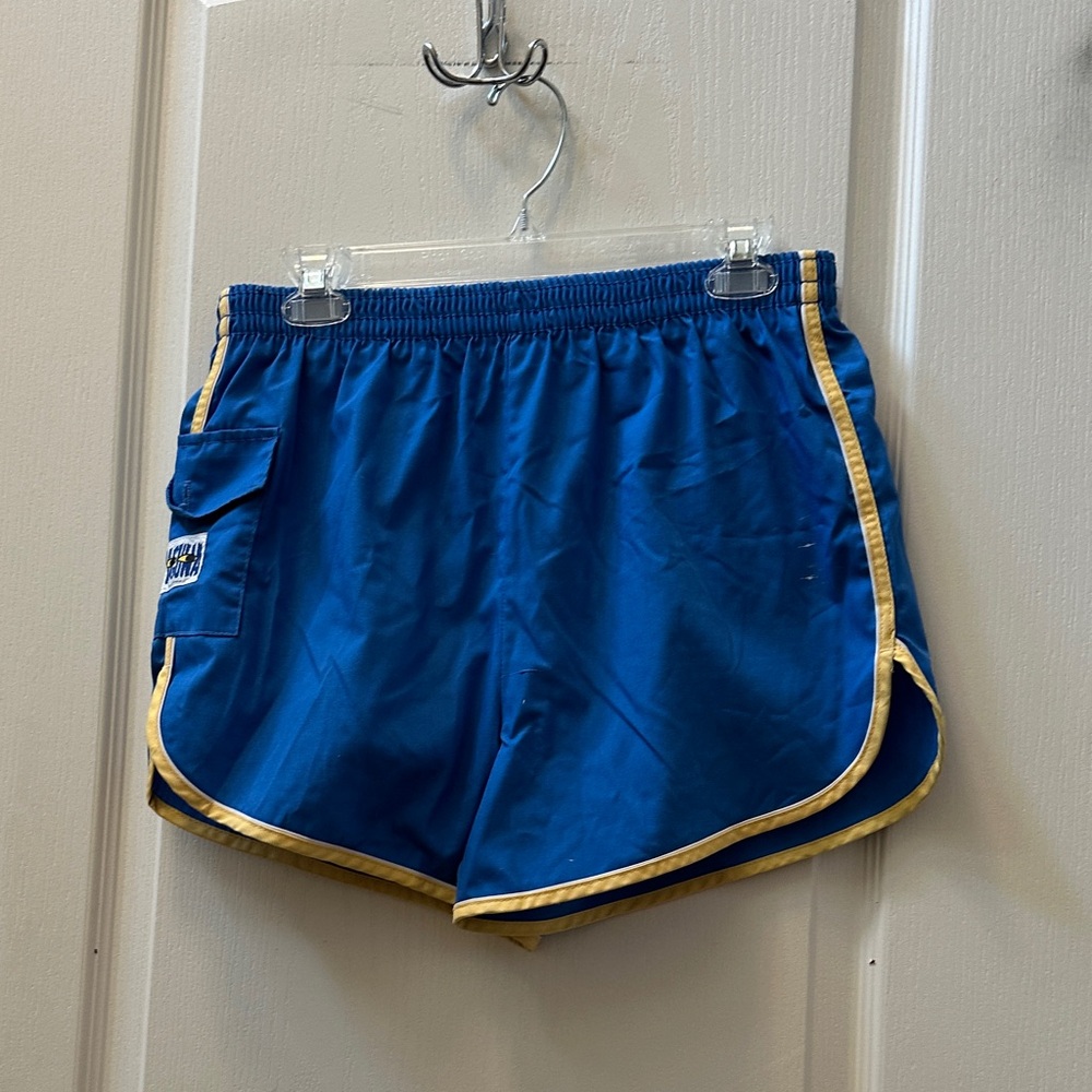 Laguna B Cobalt Blue Swim Trunks with Gold Trim